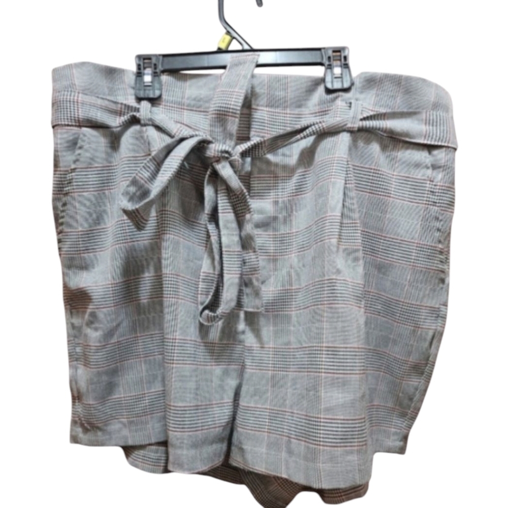 Forever 21 Skort Women's Size 3X Plaid Gray Red